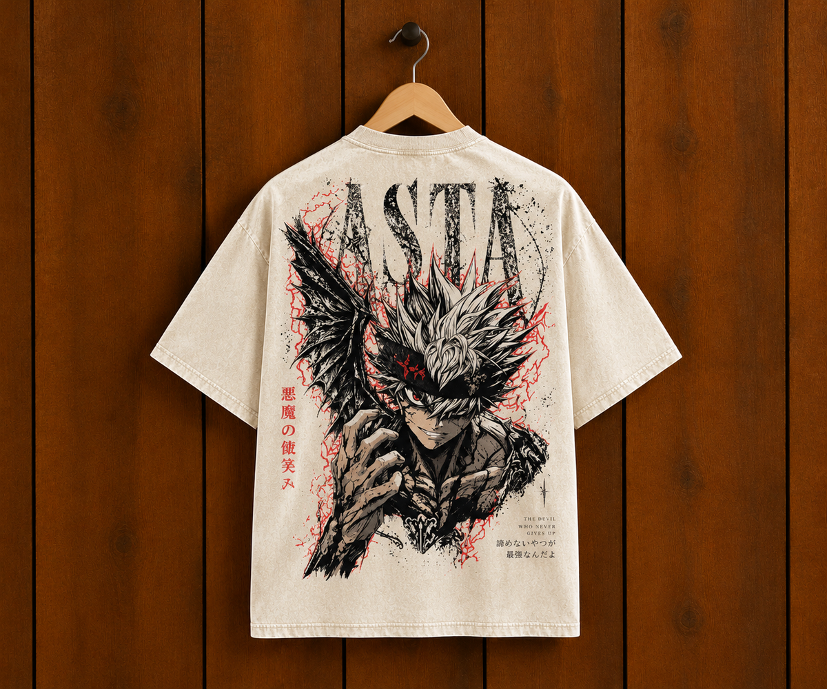 Camiseta Asta Black Clover Vintage