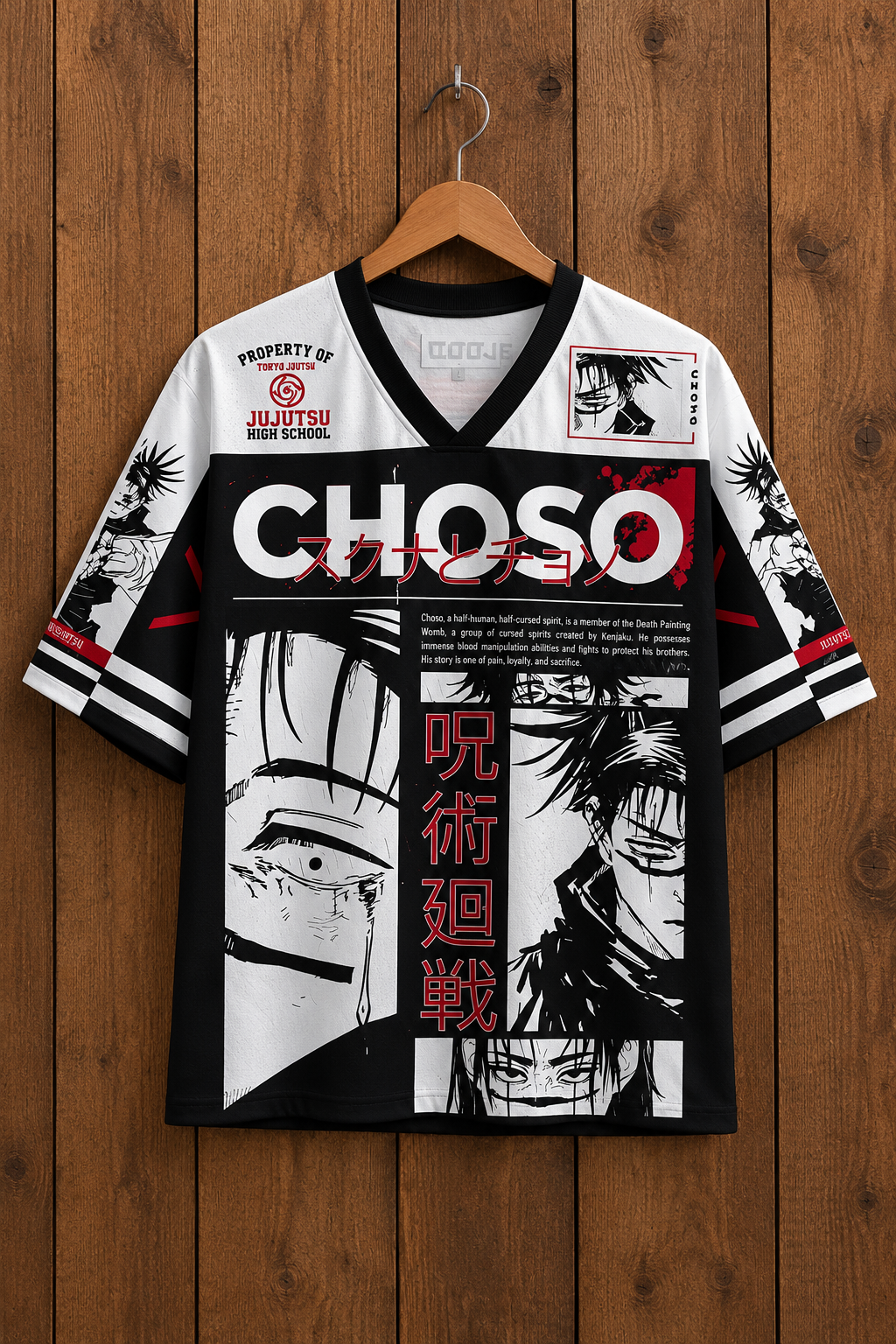 Camiseta Choso Jujutsu Kaisen con el nombre CHOSO