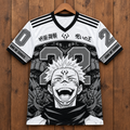 Camiseta Sukuna Jujutsu Kaisen con Sukuna riendo y dorsal
