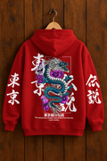 Sudadera Tokyo Dragon roja - espalda