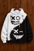 Sudadera Smiling Blanco y Negro